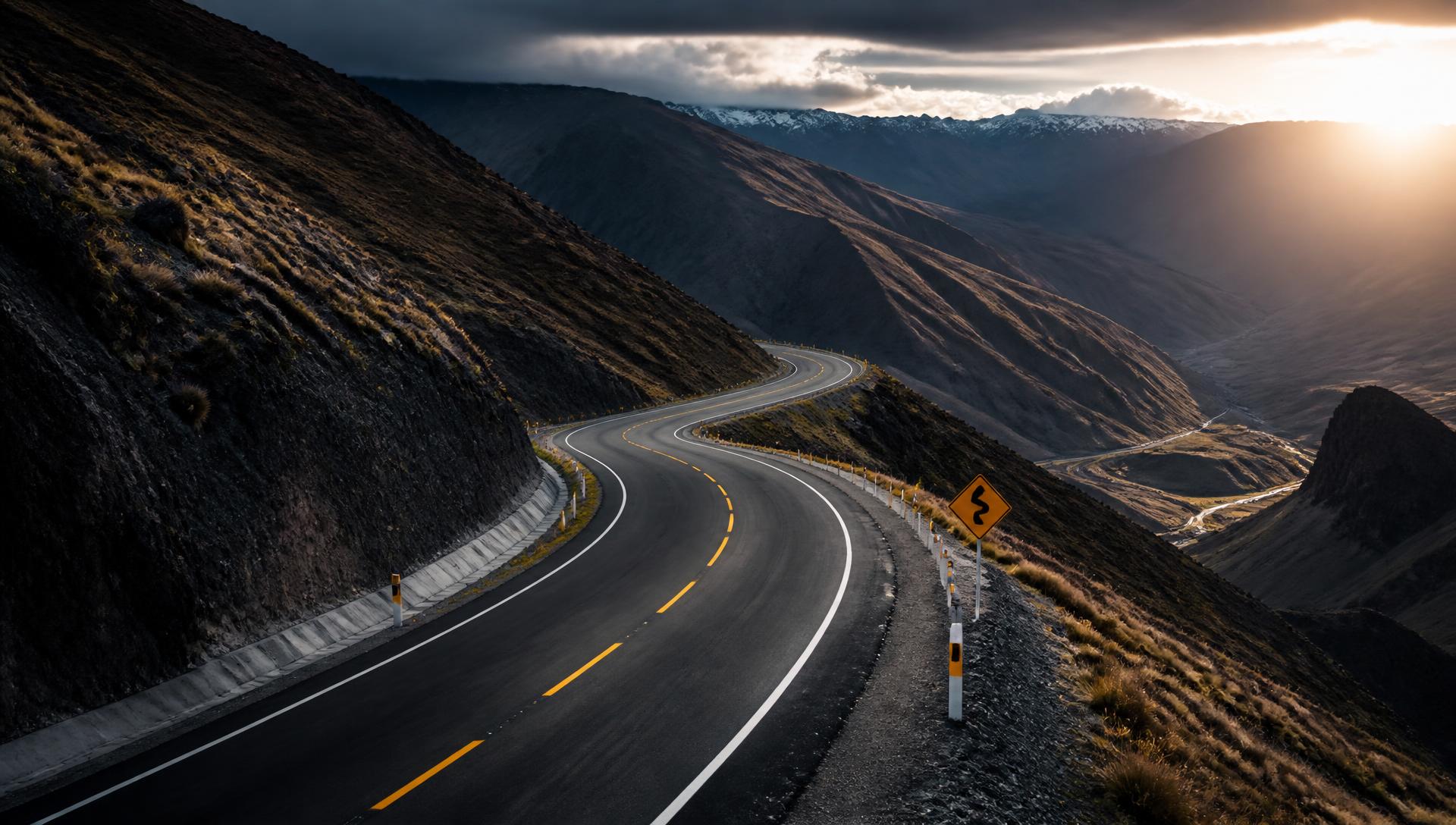 Carretera de altura supervisada por Trans World Tupac en los Andes peruanos